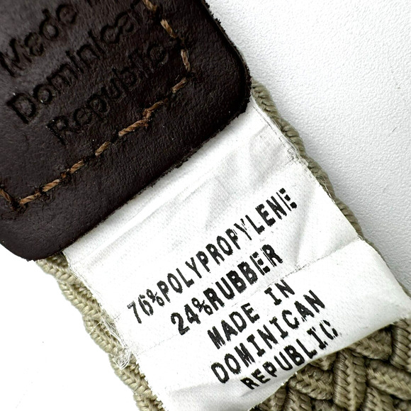 Men's XXL Tan Braided Woven Stretch‎ Golf Belt Leather End Pieces Casual Preppy - Picture 5 of 7